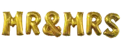 Folieballon 40 cm Mr&Mrs - Guld