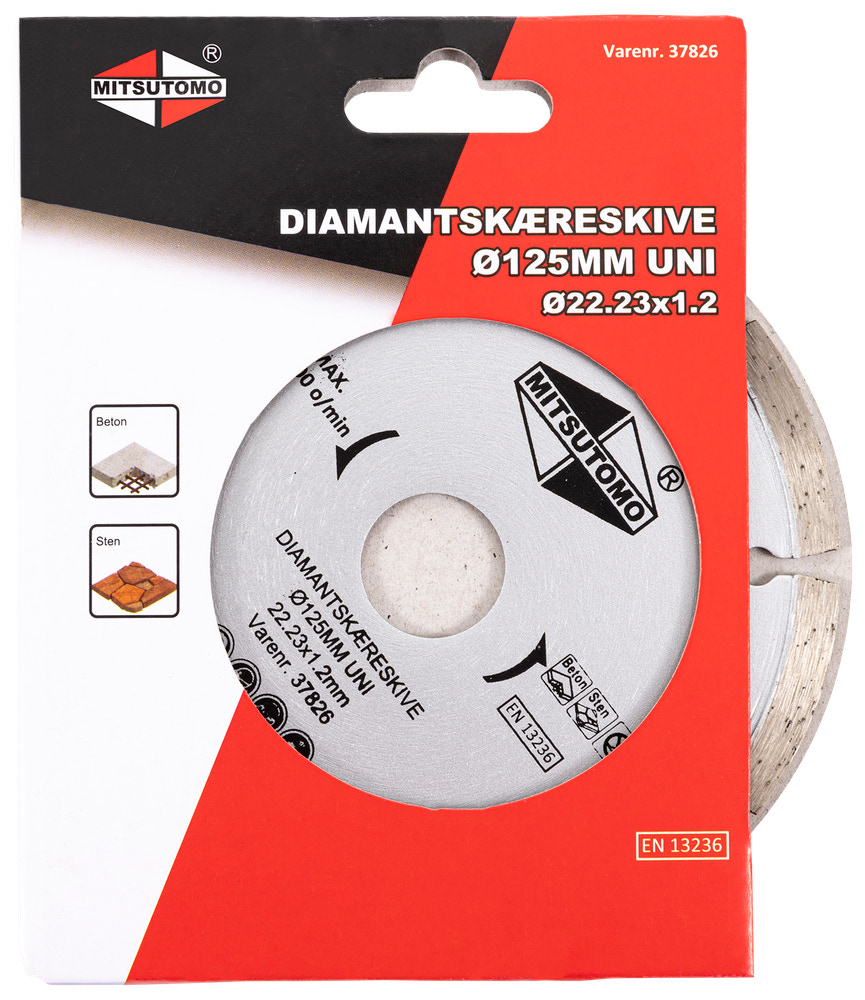 Mitsutomo Diamantskæreskive Ø125 mm - uni