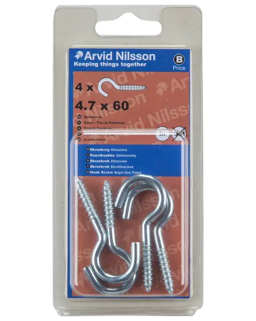 Skruvkrok 4,7x60mm 4 st