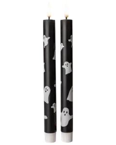 Halloween stearinljus LED 2-pak