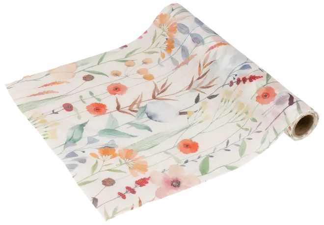 Bordløber 28 x 300 cm - Blomsterprint 