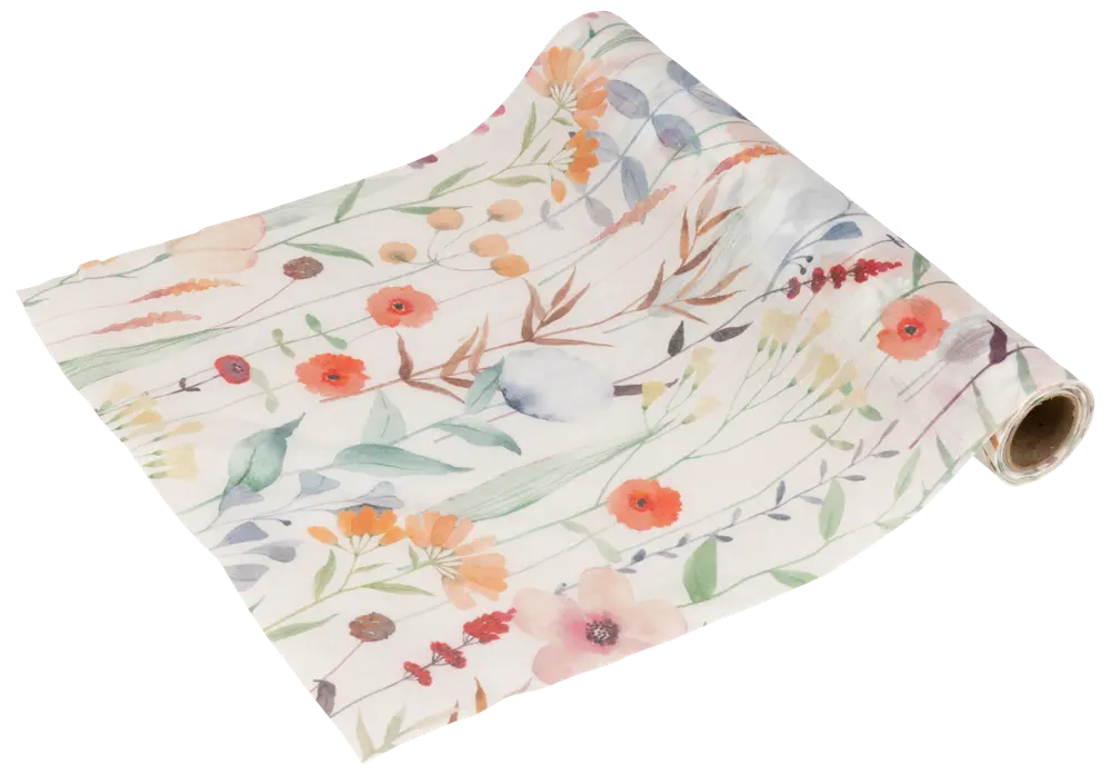 Bordslöpare 28 x 300 cm - Blommigt tryck