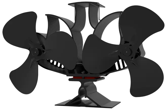 Kaminfläkt värmedriven dubbel