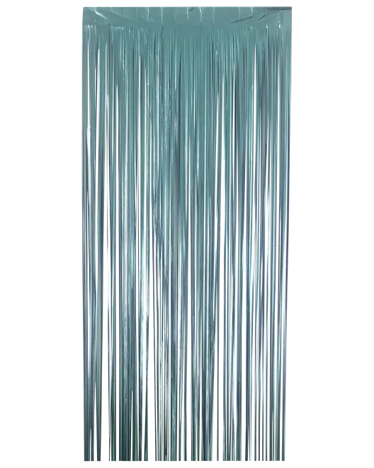 Lametta gardin 250 cm - Mat blå