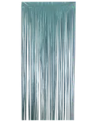 Lametta gardin 250 cm - Mat blå