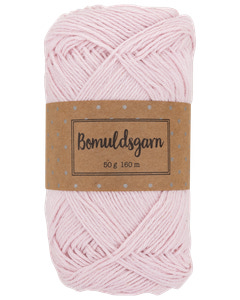 Bomuldsgarn 50 g - baby pink