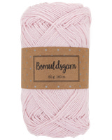 Bomuldsgarn 50 g - baby pink