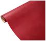 En rulle rött presentpapper med subtil textur, delvis utrullad. Perfekt för presentinslagning, pyssel eller dekoration. Pappret ser slätt och livfullt ut.