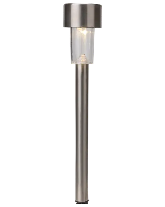 Solcellslampa på spett rostfri 31,5 cm