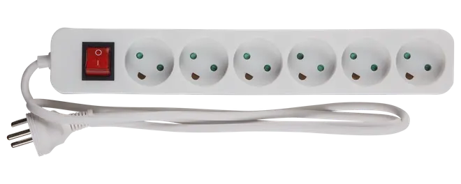 Sartano 6 stikdåse med afbryder og jord