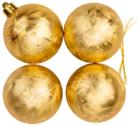 Julkulor kristall guld 4-pack 