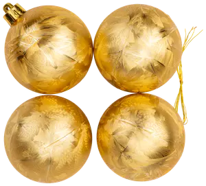 Julkulor kristall guld 4-pack 