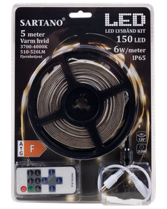 SARTANO Flexstrip med LED og fjernbetjening 5 meter