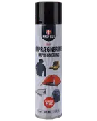 Knofedt imprægneringsspray på aerosol dåse, 400 ml, til vandafvisning af tøj, sko, telte og rygsække.