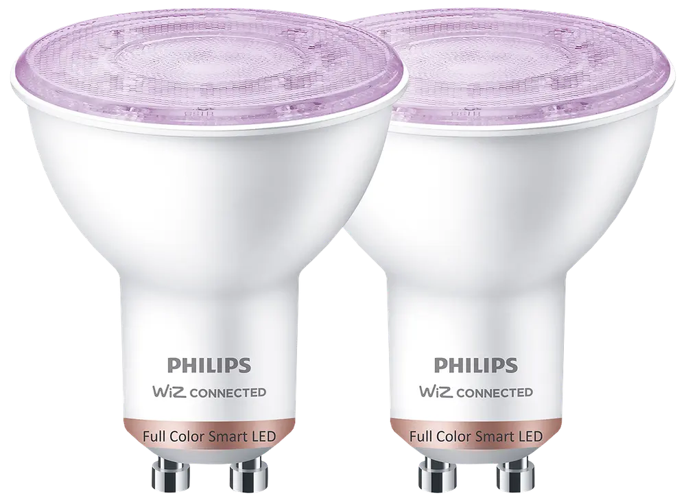 PHILIPS Smart LED-pære 4,7W GU10 2-pak - Full Color