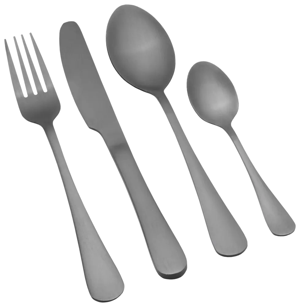 Bestickset 16 delar - matt svart