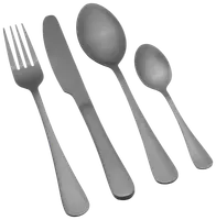 Bestickset 16 delar - matt svart