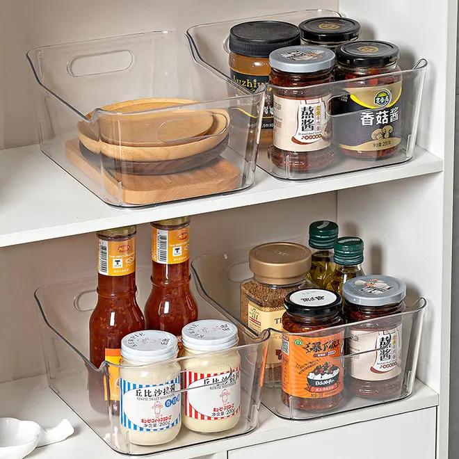 Förvaringslåda klar plast M 