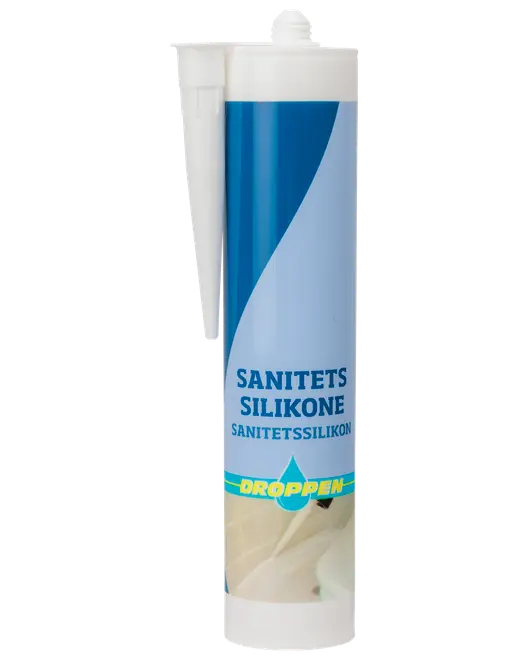 Droppen Sanitetssilikone 300 ml - hvid