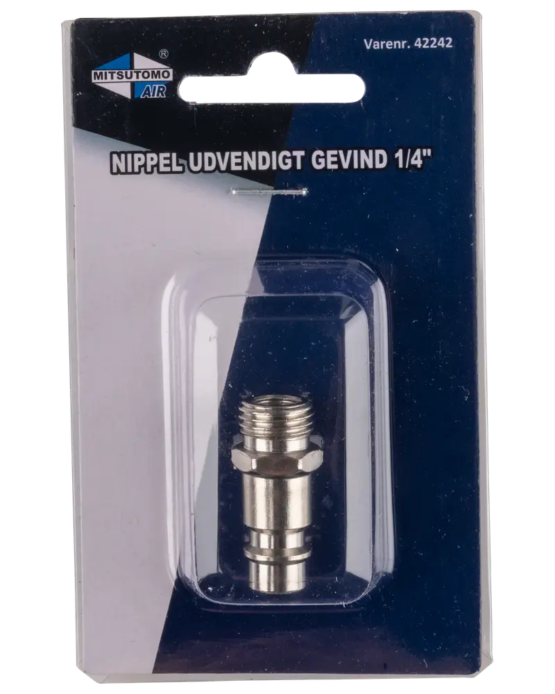 Nippel med utvändig gänga 1/4"