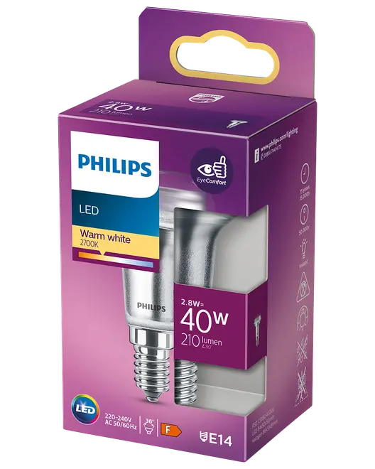 PHILIPS Reflektorlampa 2,8W E14 R50