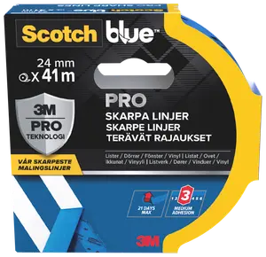 ScotchBlue™ PRO Afdækningstape 24 mm x 41 meter 