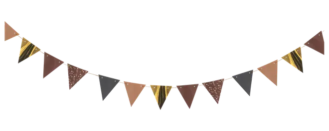 Guirlande med vimpler - 4 m