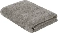 Vikt beige badhandduk av mjuk, absorberande bomullsfrotté. Enkel design utan mönster eller dekorationer, passar för dagligt bruk i badrummet.