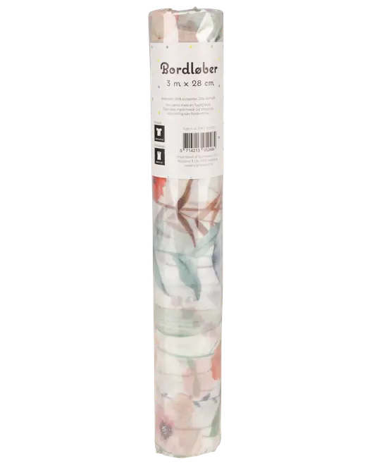 Bordløber 28 x 300 cm - Blomsterprint 
