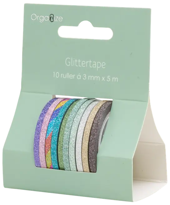 Glittertape 10-pak - Assorteret design