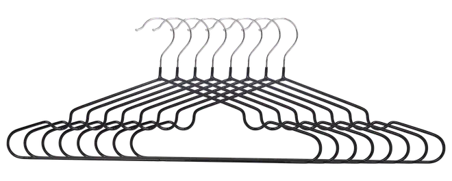SJÖBO Bøjle i metal sort 8-pak