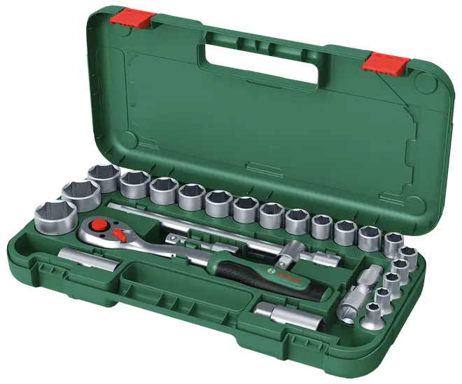 Spärrnyckelsats 1/2" 25 delar