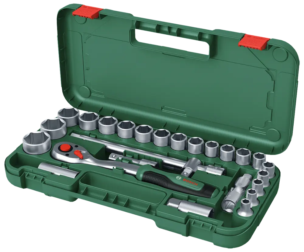 Spärrnyckelsats 1/2" 25 delar