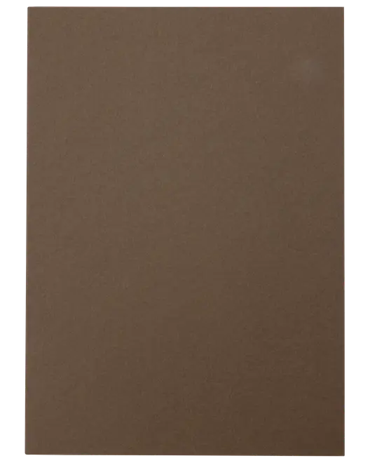 Rektangulärt brunt ark av hobbyfoam, slät yta, flexibel och lätt, passar för pyssel och DIY-projekt. Jämn färg och rena kanter.