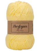 Akrylgarn 50 g ljusgul