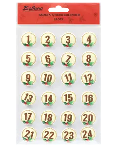 Paketkalender märken med nr
