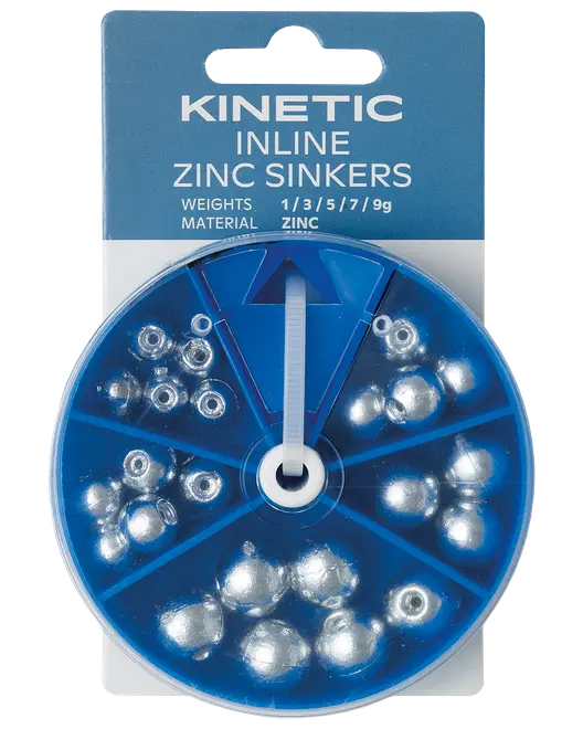 Kinetic Inline zinc sinkers sortiment
