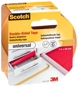 Scotch® Tæppetape Dobbeltklæbende Brun 50 mm x 7 meter