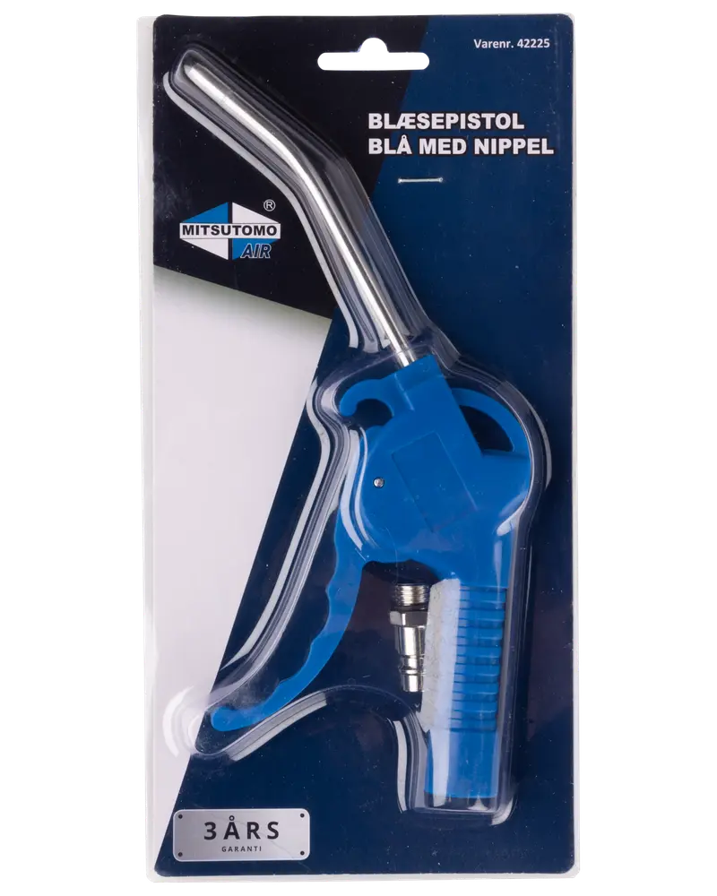 Blåspistol med munstycke - blå