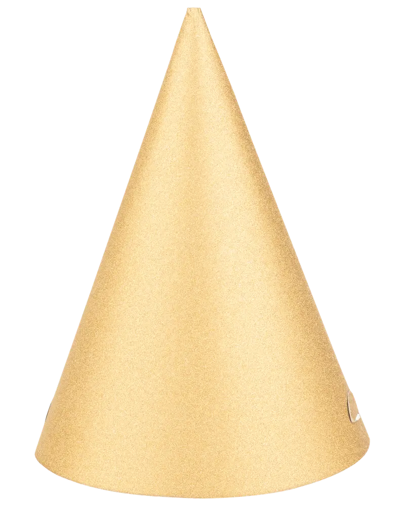 Nyårshatt guld 6-pack