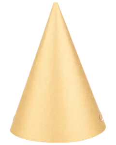 Nyårshatt guld 6-pack