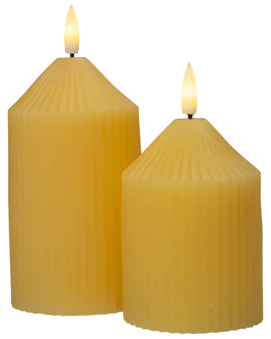 LED vaxljus påskgul 2-pack