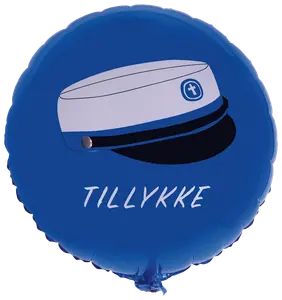 Folieballon med studenterhue Ø44 cm - blå