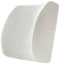 Hvid lændestøttepude med ergonomisk buet design, lavet af blødt memoryskum. Giver rygstøtte til kontorstole, bilsæder eller hjemmebrug. Aftageligt, vaskbart betræk medfølger.