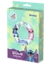 Disney Stitch svømmering til børn 3-6 år, med farverige Stitch og Angel figurer, tropisk palmedesign, lavet af holdbart materiale, velegnet til pool eller strand.