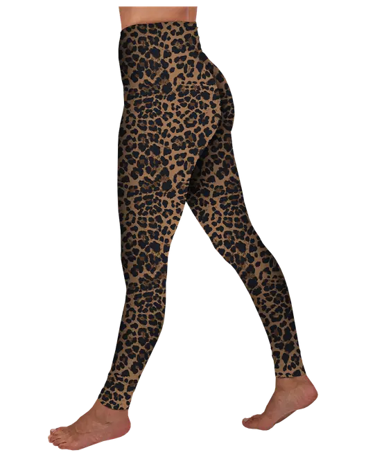 Leggings med hög midja leopard