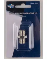 Skarv nippel med 2 utvändiga gängor 1/4"