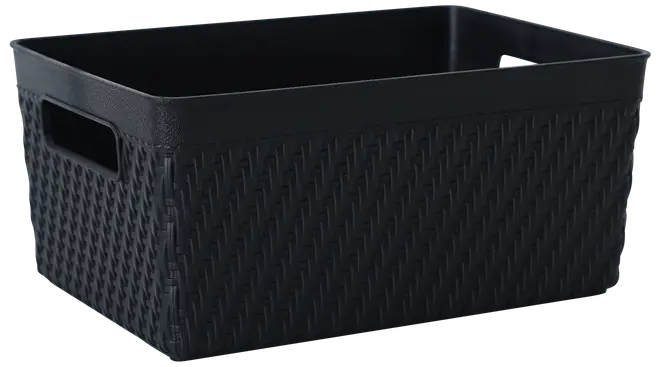 Förvaringskorg plast S svart 