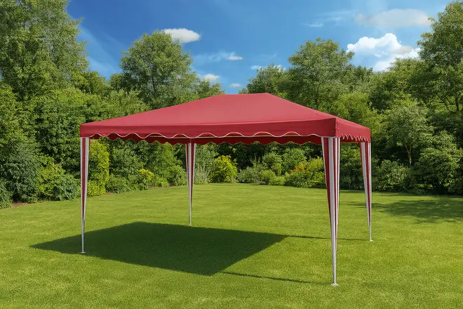 Paviljong 3x4 meter - Röd och vit