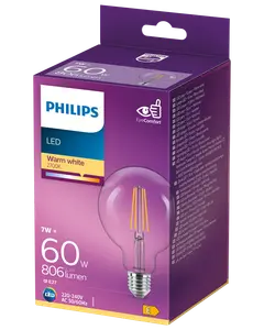 PHILIPS LED globlampa 7W E27 G93